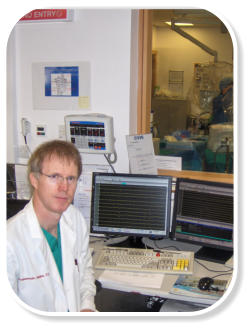 Dr O Cochlain in the electrophysiology department